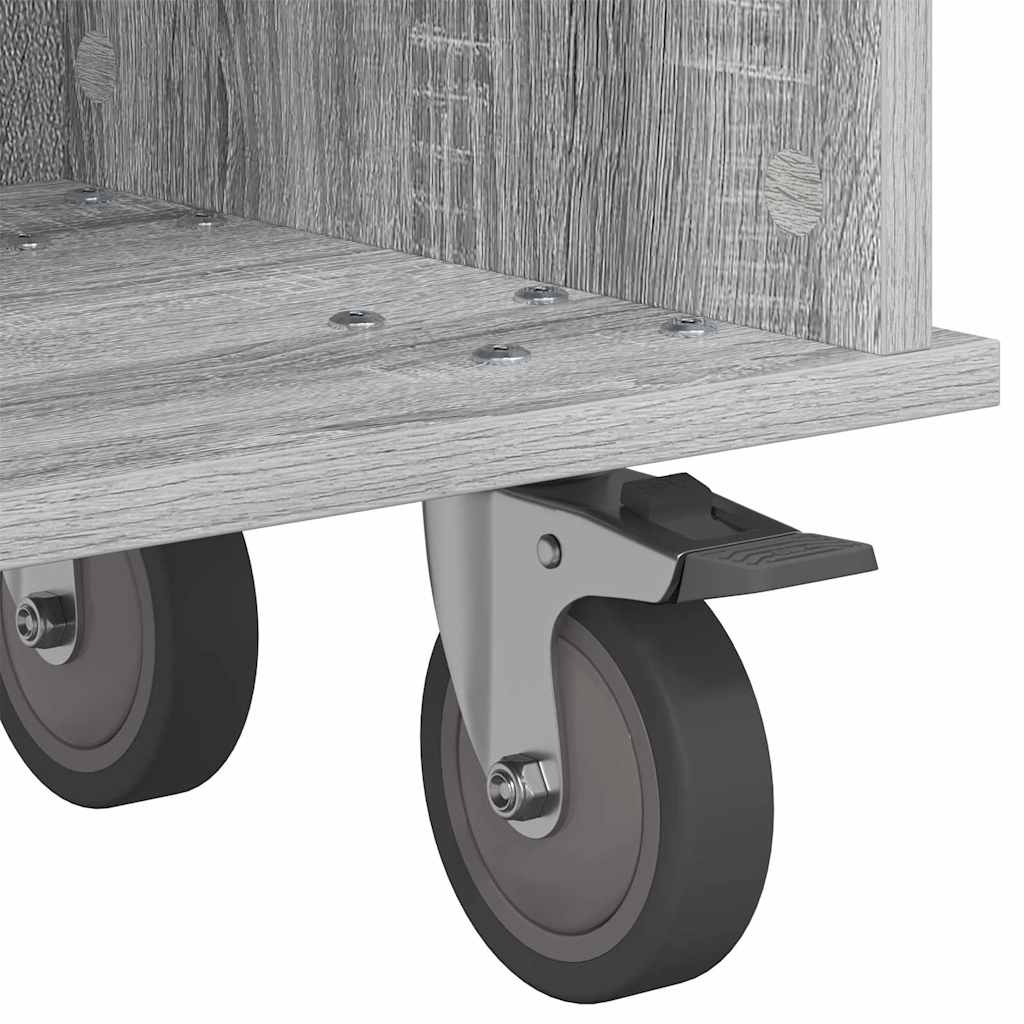 TV-standaard Grijs Sonoma 100 x 35 x 35 cm Bewerkt hout is nu te koop bij PeponiXL, paradijselijk wonen!