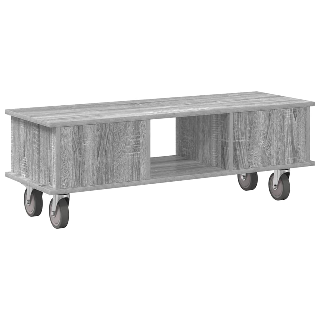 TV-standaard Grijs Sonoma 100 x 35 x 35 cm Bewerkt hout is nu te koop bij PeponiXL, paradijselijk wonen!