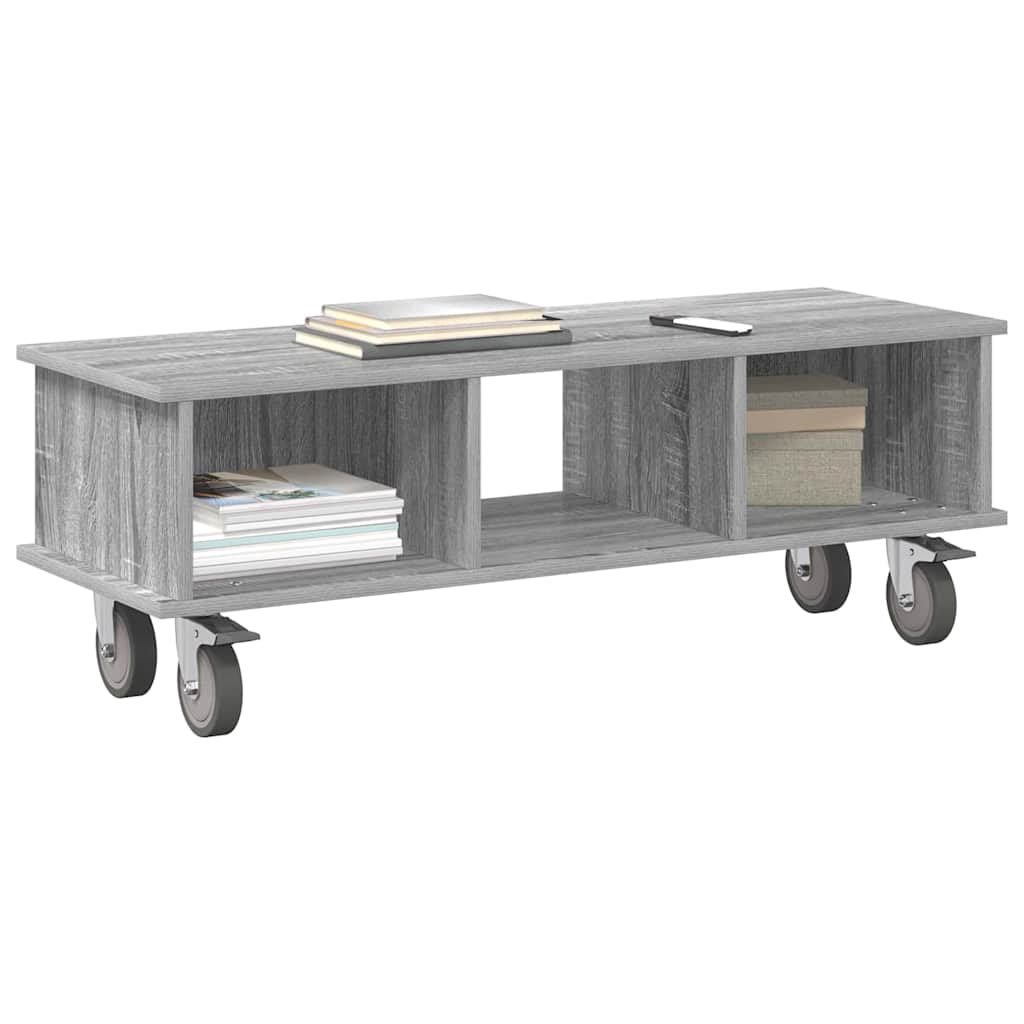 TV-standaard Grijs Sonoma 100 x 35 x 35 cm Bewerkt hout is nu te koop bij PeponiXL, paradijselijk wonen!