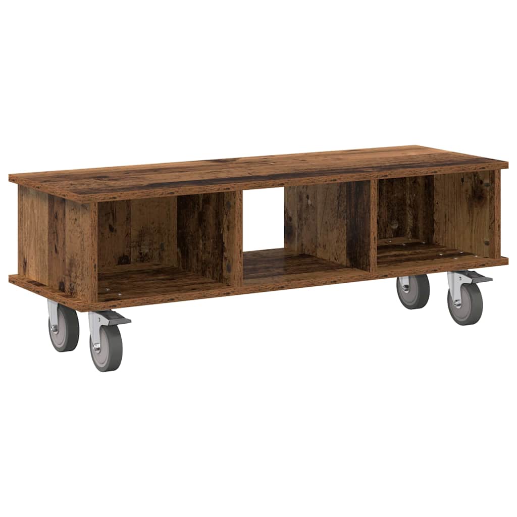 TV-standaard Oudhout 100 x 35 x 35 cm Bewerkt hout is nu te koop bij PeponiXL, paradijselijk wonen!