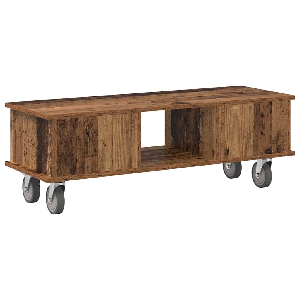 TV-standaard Oudhout 100 x 35 x 35 cm Bewerkt hout is nu te koop bij PeponiXL, paradijselijk wonen!