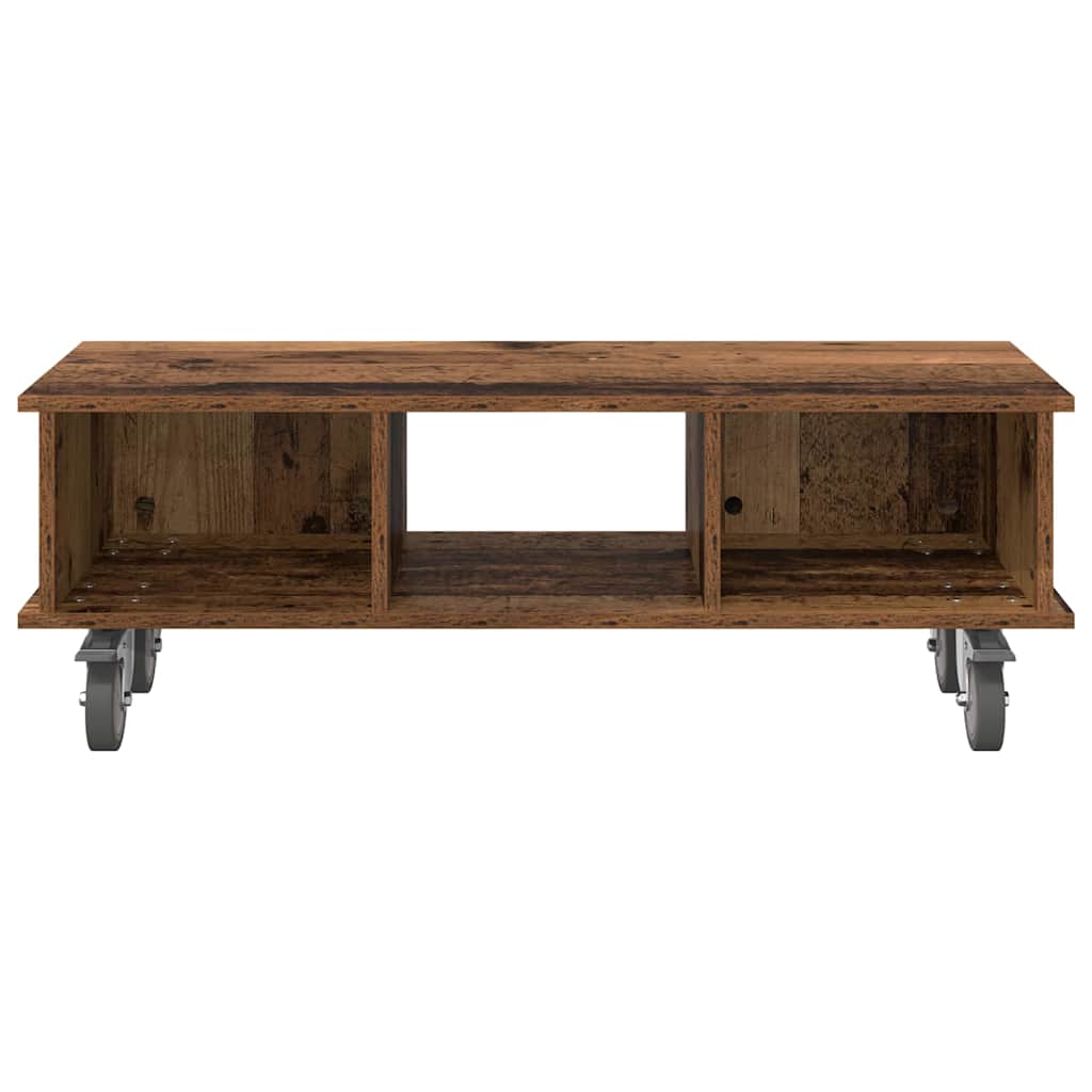 TV-standaard Oudhout 100 x 35 x 35 cm Bewerkt hout is nu te koop bij PeponiXL, paradijselijk wonen!