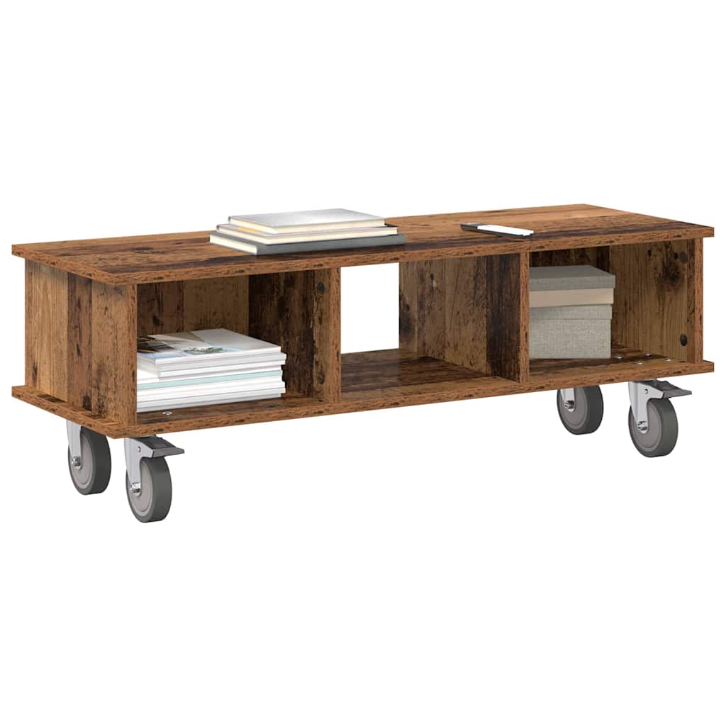 TV-standaard Oudhout 100 x 35 x 35 cm Bewerkt hout is nu te koop bij PeponiXL, paradijselijk wonen!