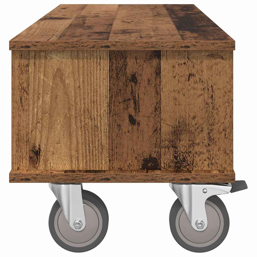 TV-standaard Oudhout 100 x 35 x 35 cm Bewerkt hout is nu te koop bij PeponiXL, paradijselijk wonen!