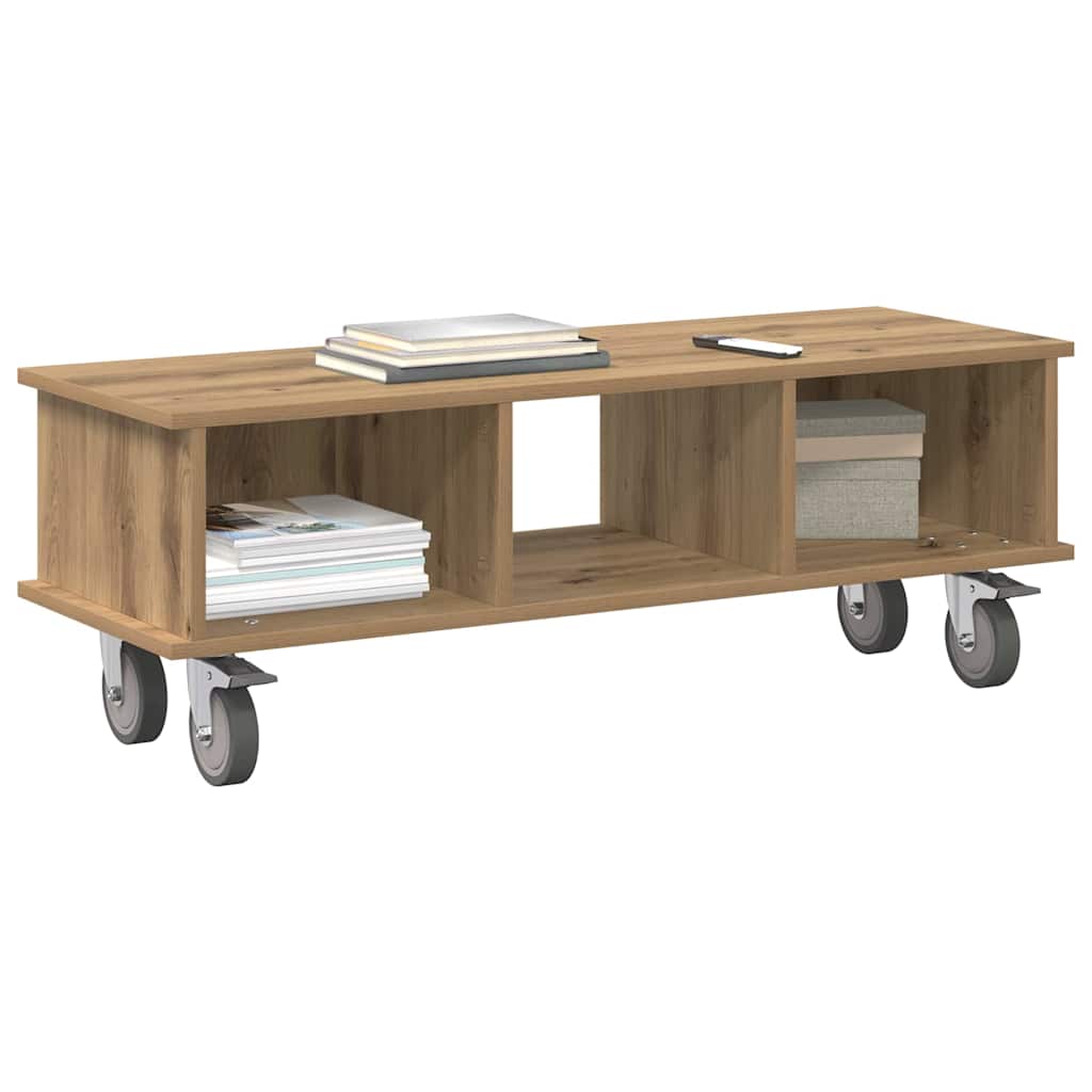 TV-standaard Artisan Eiken 100 x 35 x 35 cm Bewerkt hout is nu te koop bij PeponiXL, paradijselijk wonen!