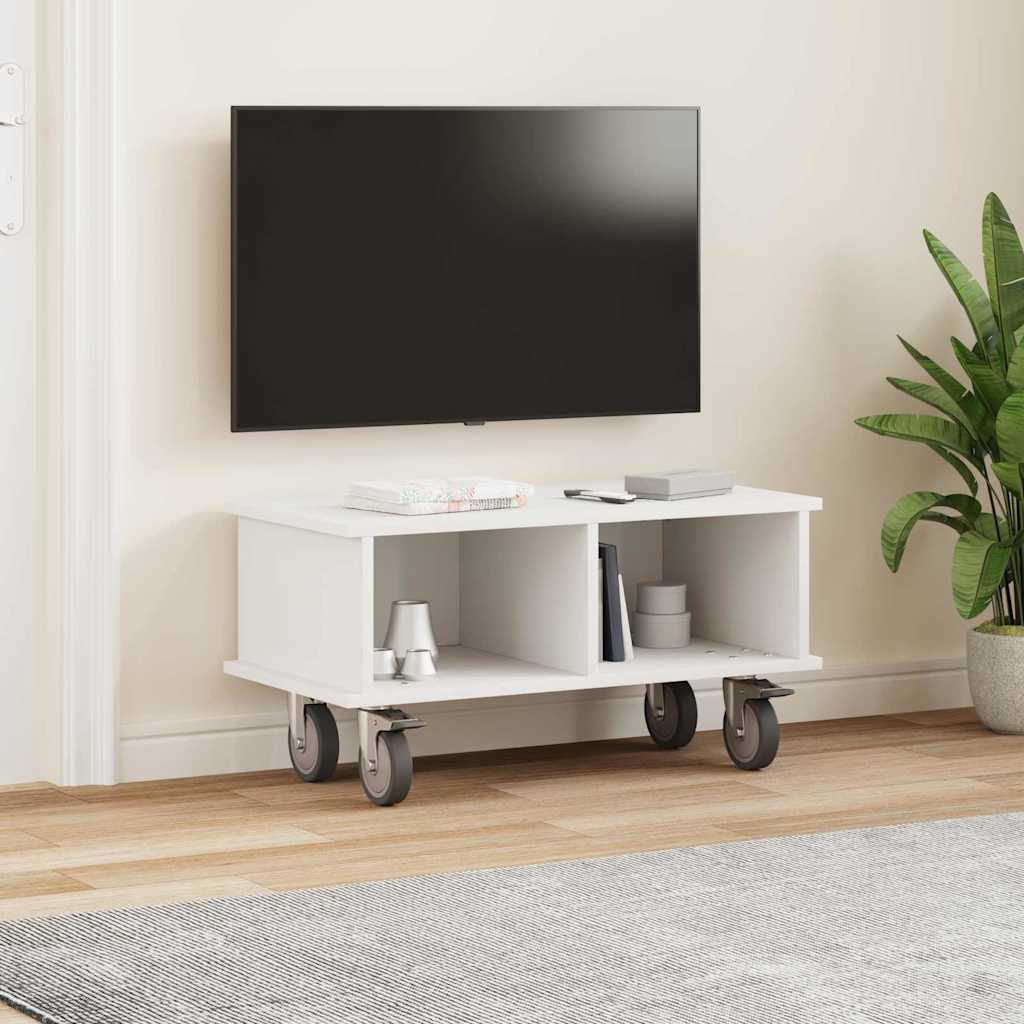 TV-standaard Wit 68,5 x 35 x 35 cm Bewerkt hout is nu te koop bij PeponiXL, paradijselijk wonen!