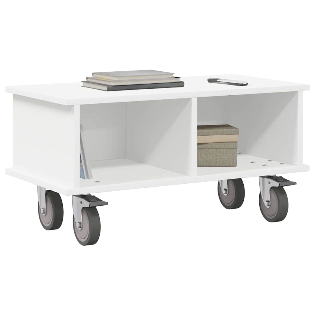 TV-standaard Wit 68,5 x 35 x 35 cm Bewerkt hout is nu te koop bij PeponiXL, paradijselijk wonen!
