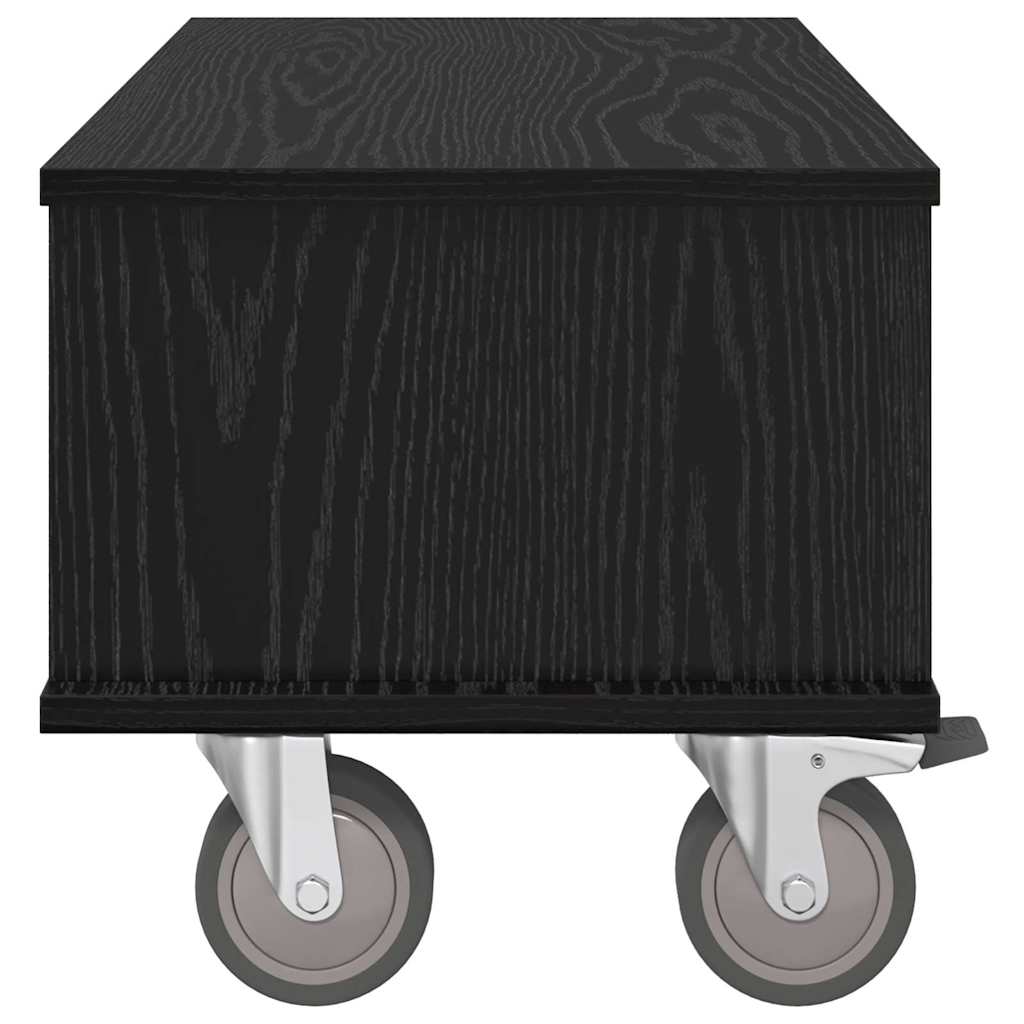 TV-standaard Zwart Eiken 68,5 x 35 x 35 cm Bewerkt hout is nu te koop bij PeponiXL, paradijselijk wonen!
