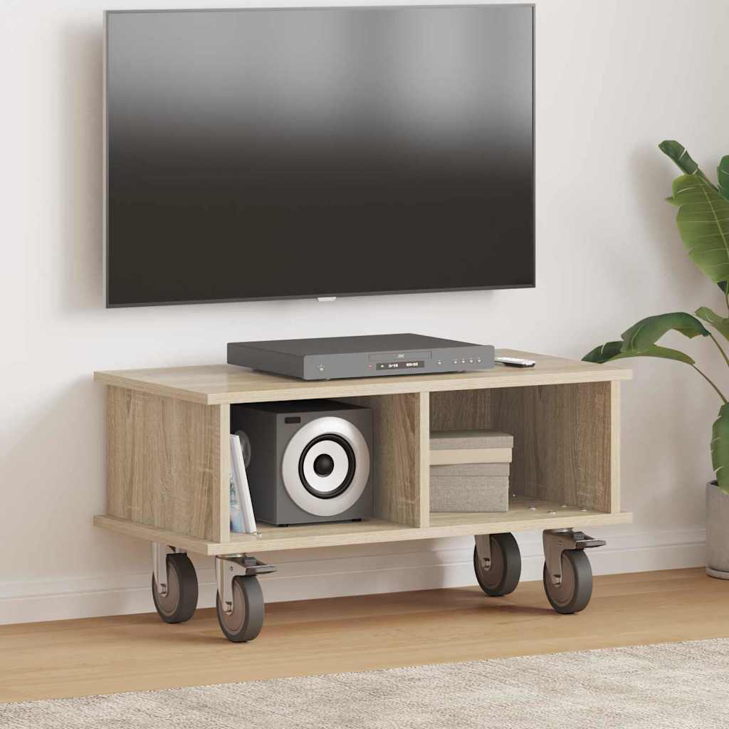 TV-standaard Sonoma Eiken 68,5 x 35 x 35 cm Bewerkt hout is nu te koop bij PeponiXL, paradijselijk wonen!