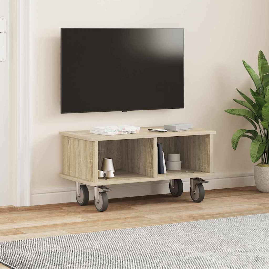 TV-standaard Sonoma Eiken 68,5 x 35 x 35 cm Bewerkt hout is nu te koop bij PeponiXL, paradijselijk wonen!