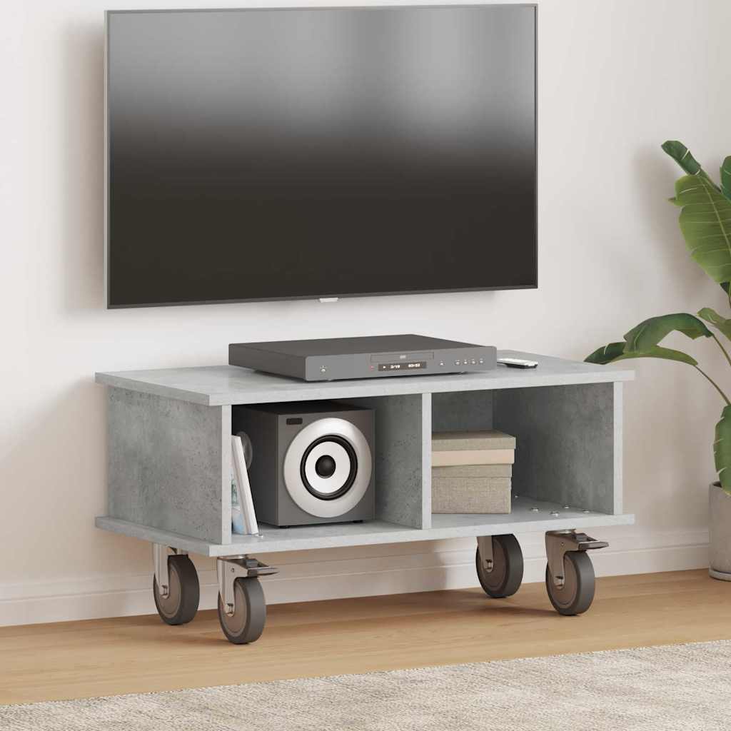 TV-standaard Beton Grijs 68,5 x 35 x 35 cm Bewerkt hout is nu te koop bij PeponiXL, paradijselijk wonen!