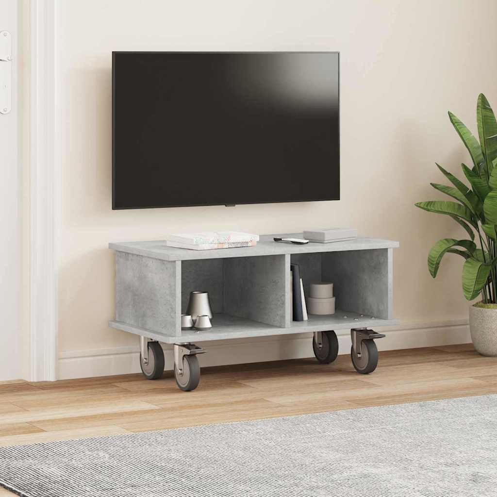 TV-standaard Beton Grijs 68,5 x 35 x 35 cm Bewerkt hout is nu te koop bij PeponiXL, paradijselijk wonen!