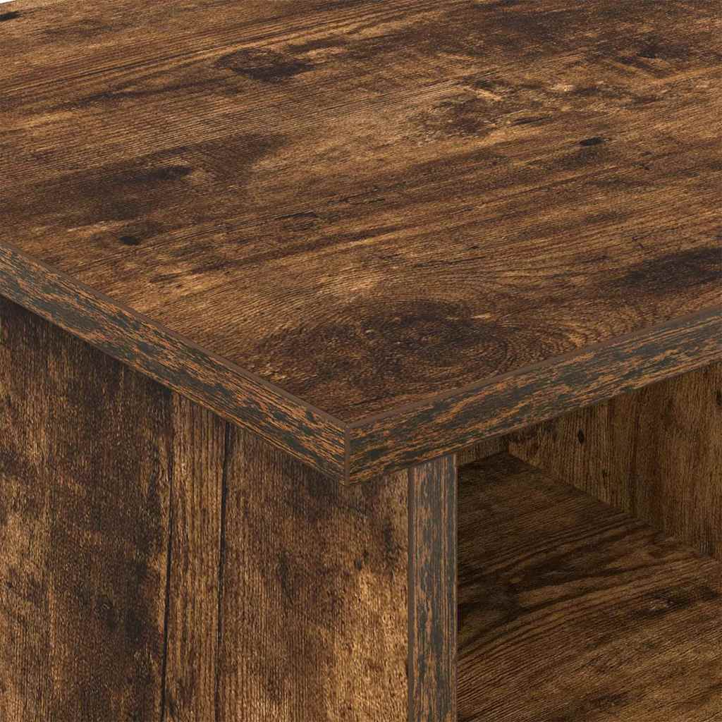 TV-standaard Gerookt eiken 68,5 x 35 x 35 cm Bewerkt hout is nu te koop bij PeponiXL, paradijselijk wonen!