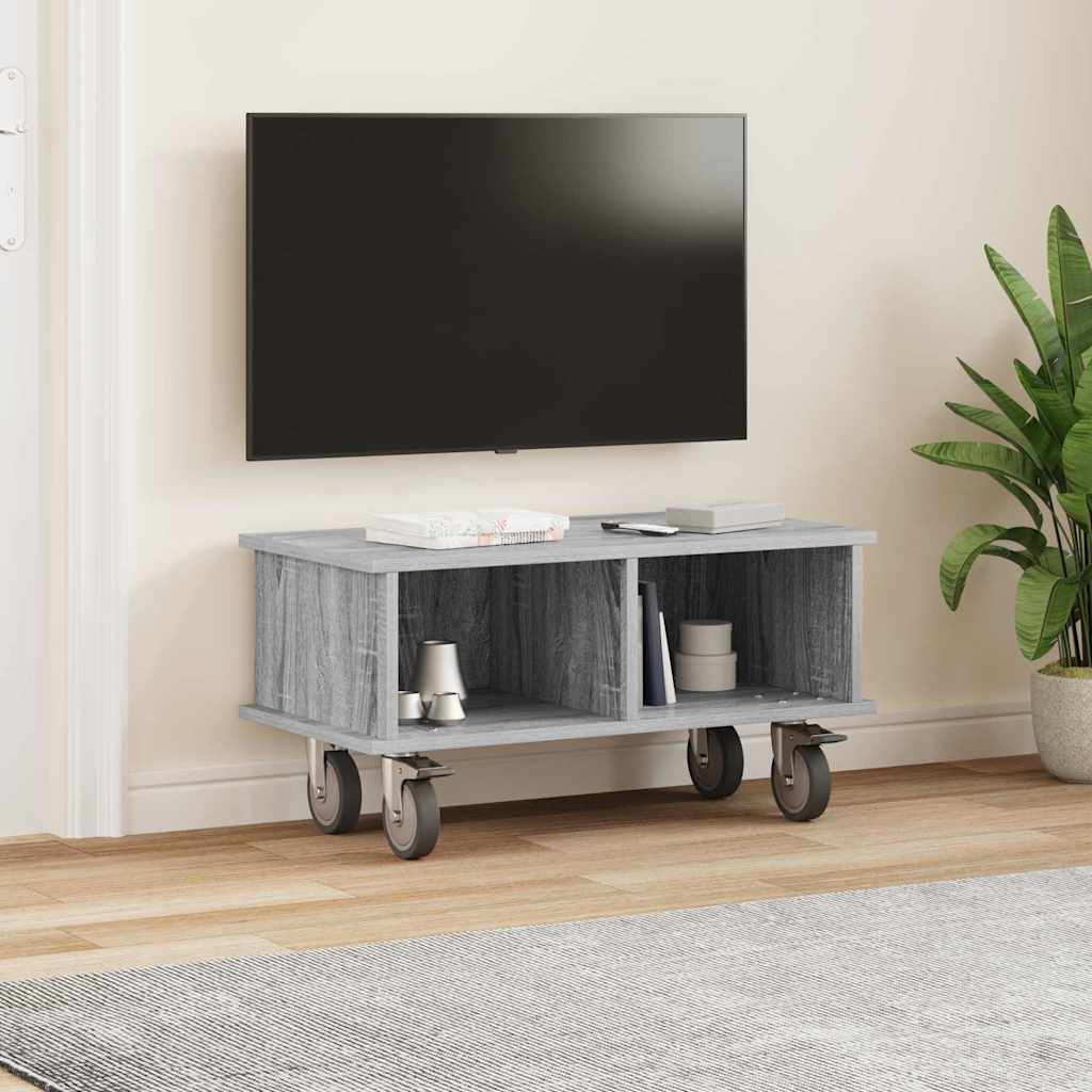 TV-standaard Grijs Sonoma 68,5 x 35 x 35 cm Bewerkt hout is nu te koop bij PeponiXL, paradijselijk wonen!