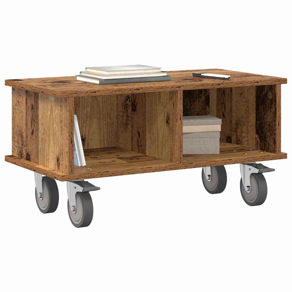 TV-standaard Oudhout 68,5 x 35 x 35 cm Bewerkt hout is nu te koop bij PeponiXL, paradijselijk wonen!