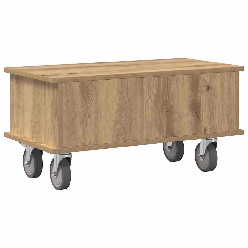 TV-standaard Artisan Eiken 68,5 x 35 x 35 cm Bewerkt hout is nu te koop bij PeponiXL, paradijselijk wonen!