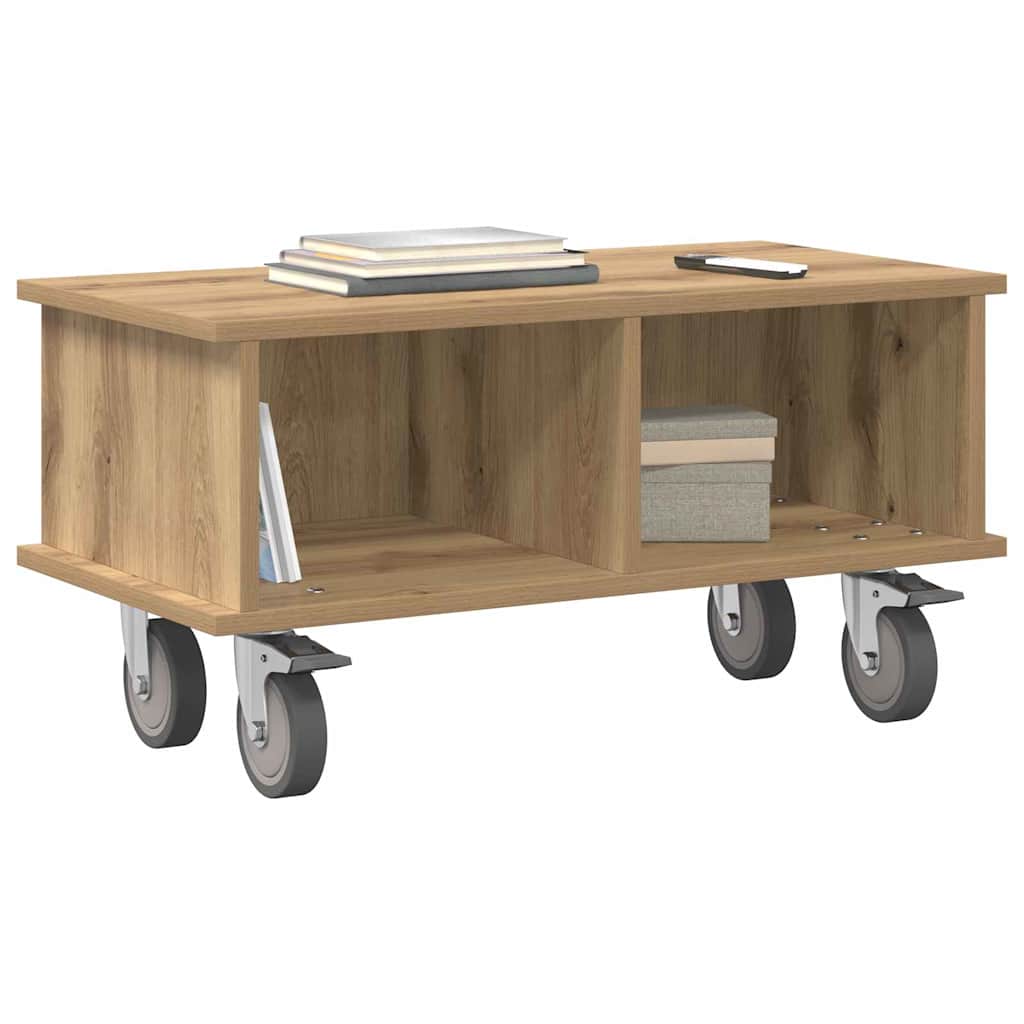 TV-standaard Artisan Eiken 68,5 x 35 x 35 cm Bewerkt hout is nu te koop bij PeponiXL, paradijselijk wonen!
