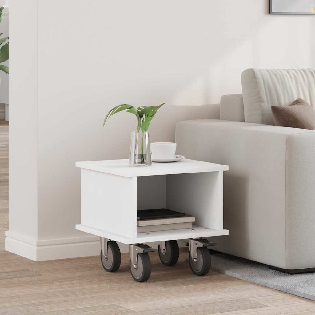 TV-standaard Wit 37 x 35 x 35 cm Bewerkt hout is nu te koop bij PeponiXL, paradijselijk wonen!