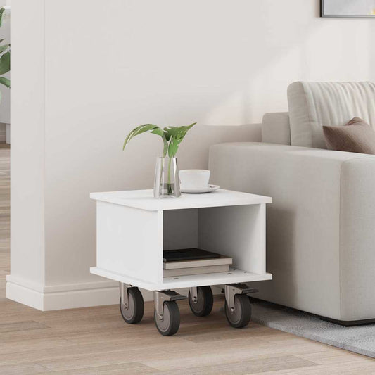 TV-standaard Wit 37 x 35 x 35 cm Bewerkt hout is nu te koop bij PeponiXL, paradijselijk wonen!