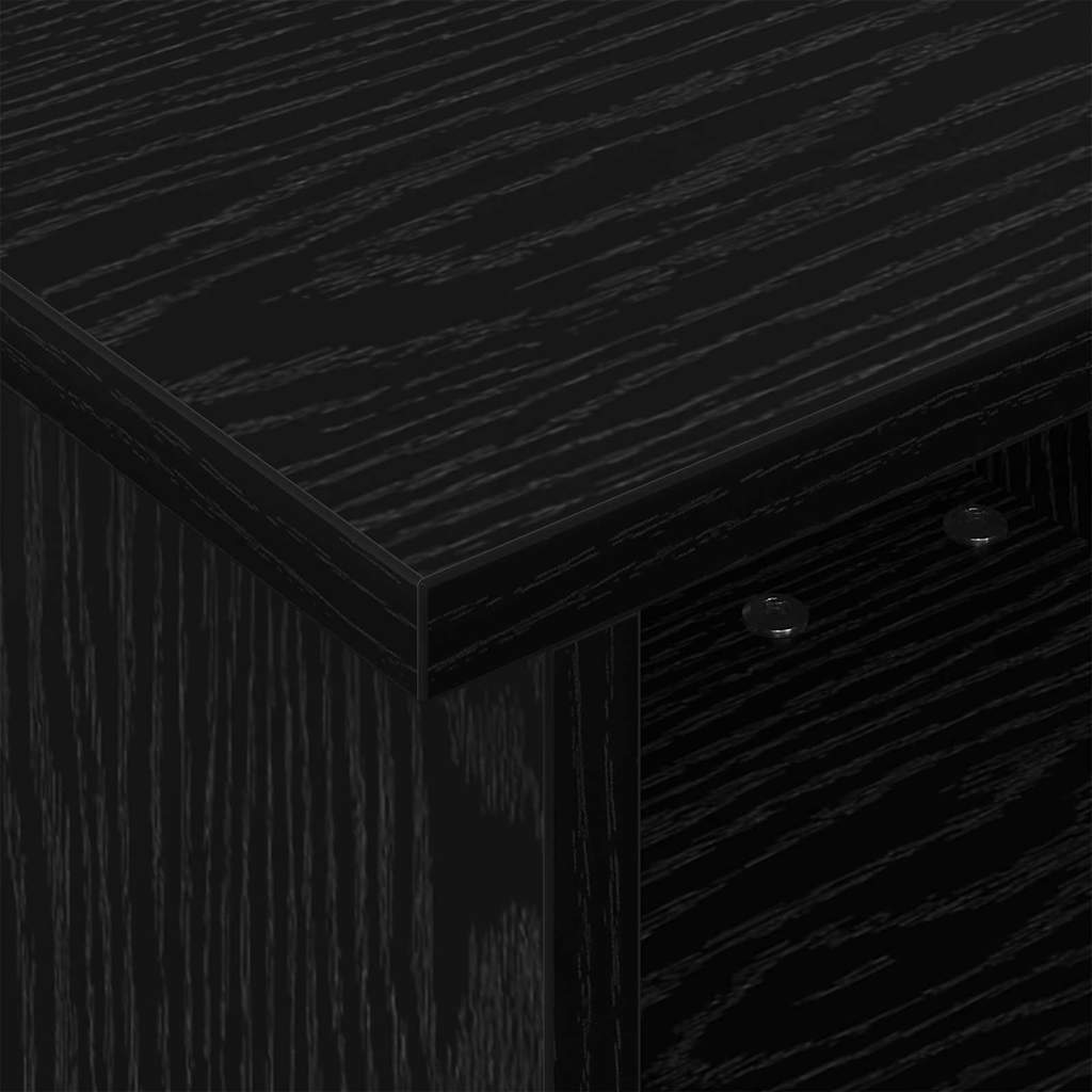 TV-standaard Zwart Eiken 37 x 35 x 35 cm Bewerkt hout is nu te koop bij PeponiXL, paradijselijk wonen!