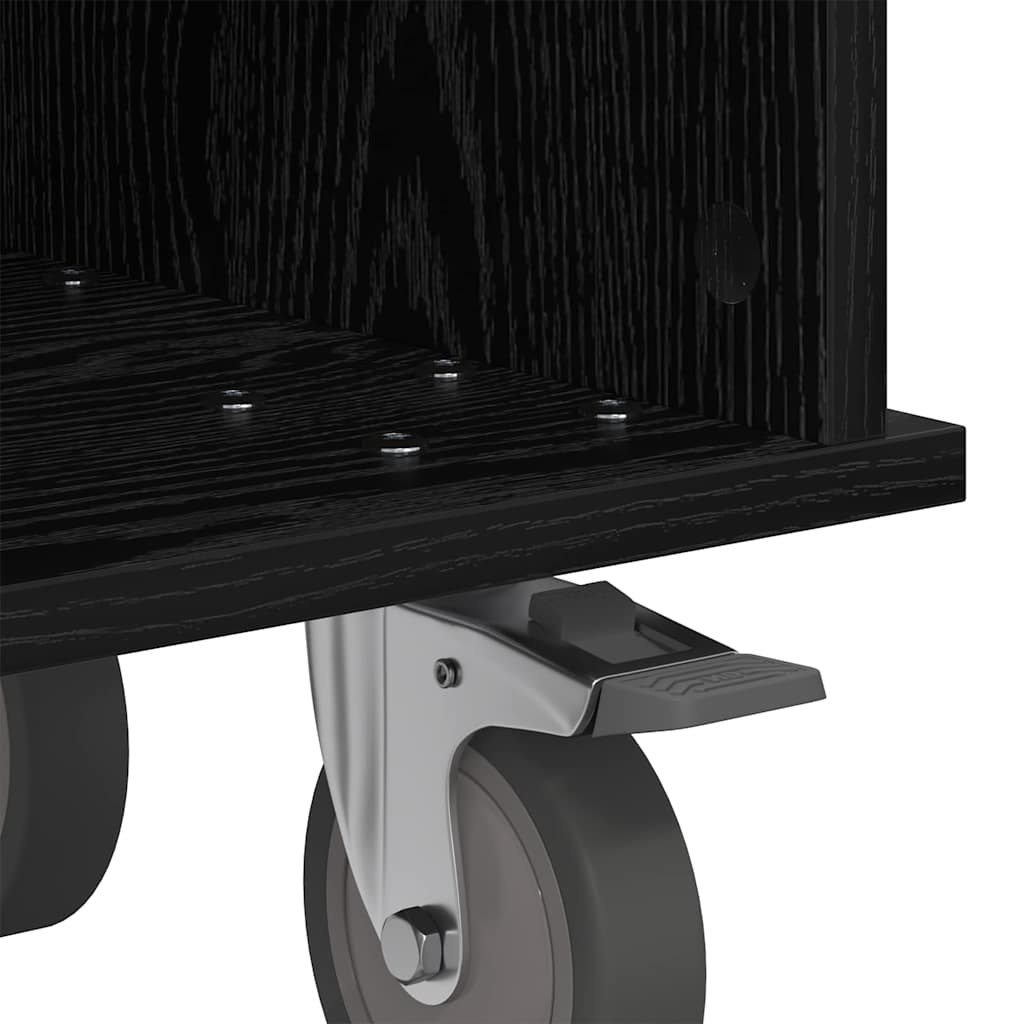 TV-standaard Zwart Eiken 37 x 35 x 35 cm Bewerkt hout is nu te koop bij PeponiXL, paradijselijk wonen!