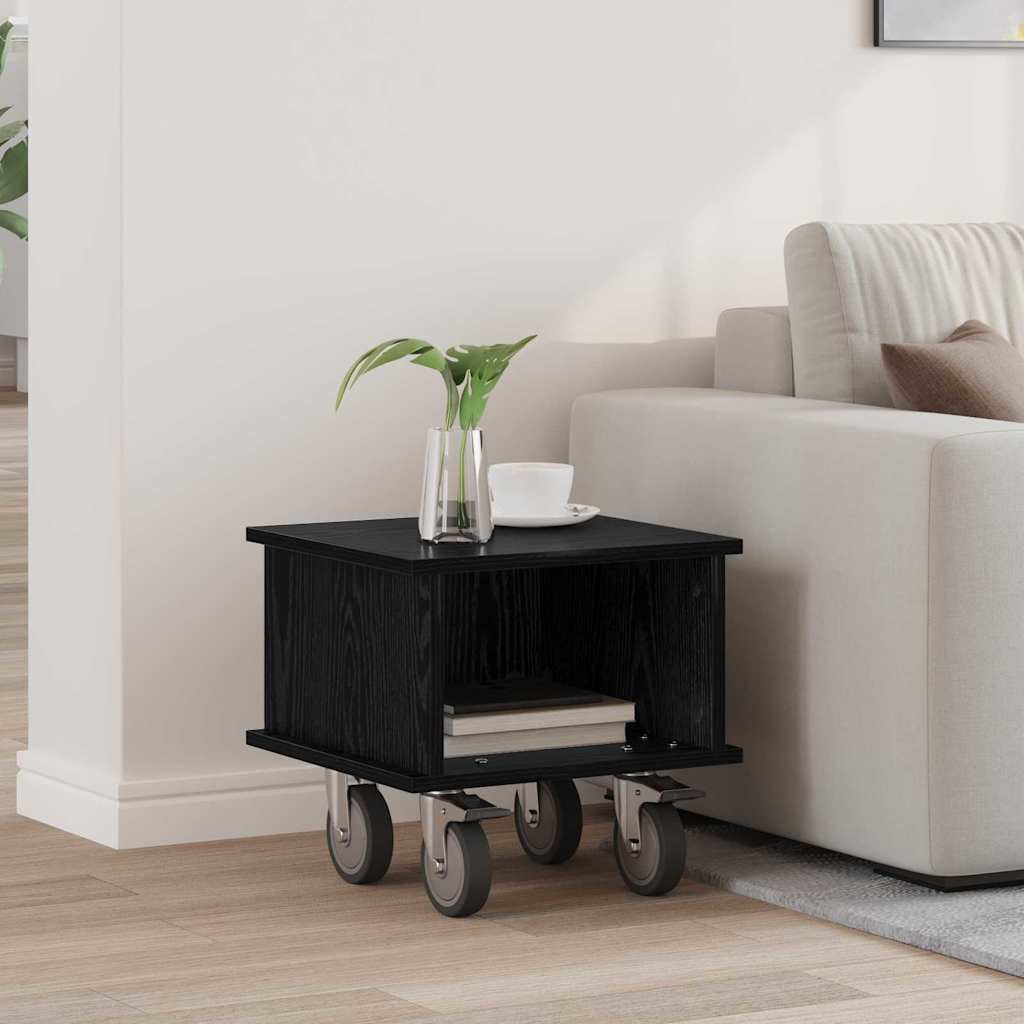 TV-standaard Zwart Eiken 37 x 35 x 35 cm Bewerkt hout is nu te koop bij PeponiXL, paradijselijk wonen!