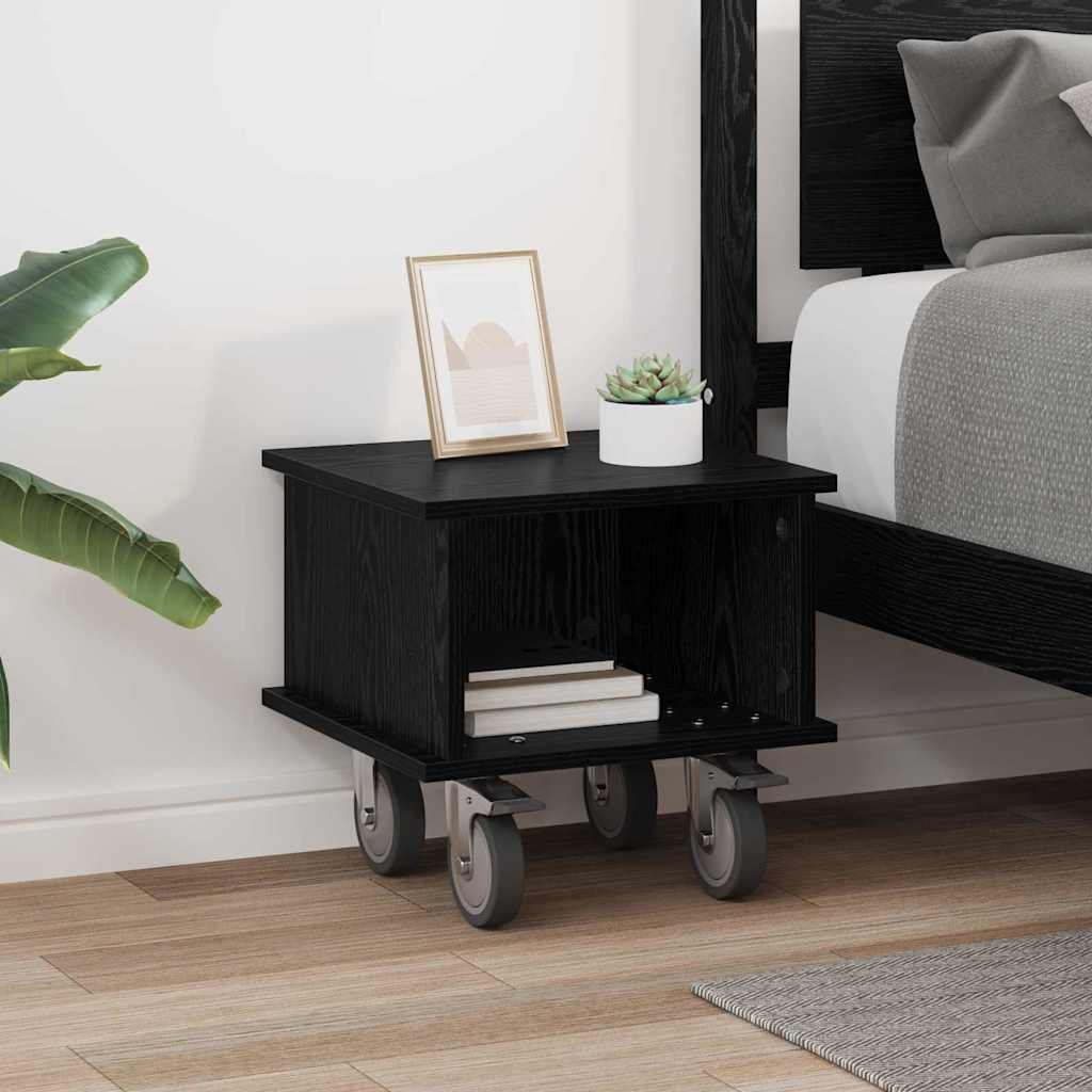 TV-standaard Zwart Eiken 37 x 35 x 35 cm Bewerkt hout is nu te koop bij PeponiXL, paradijselijk wonen!