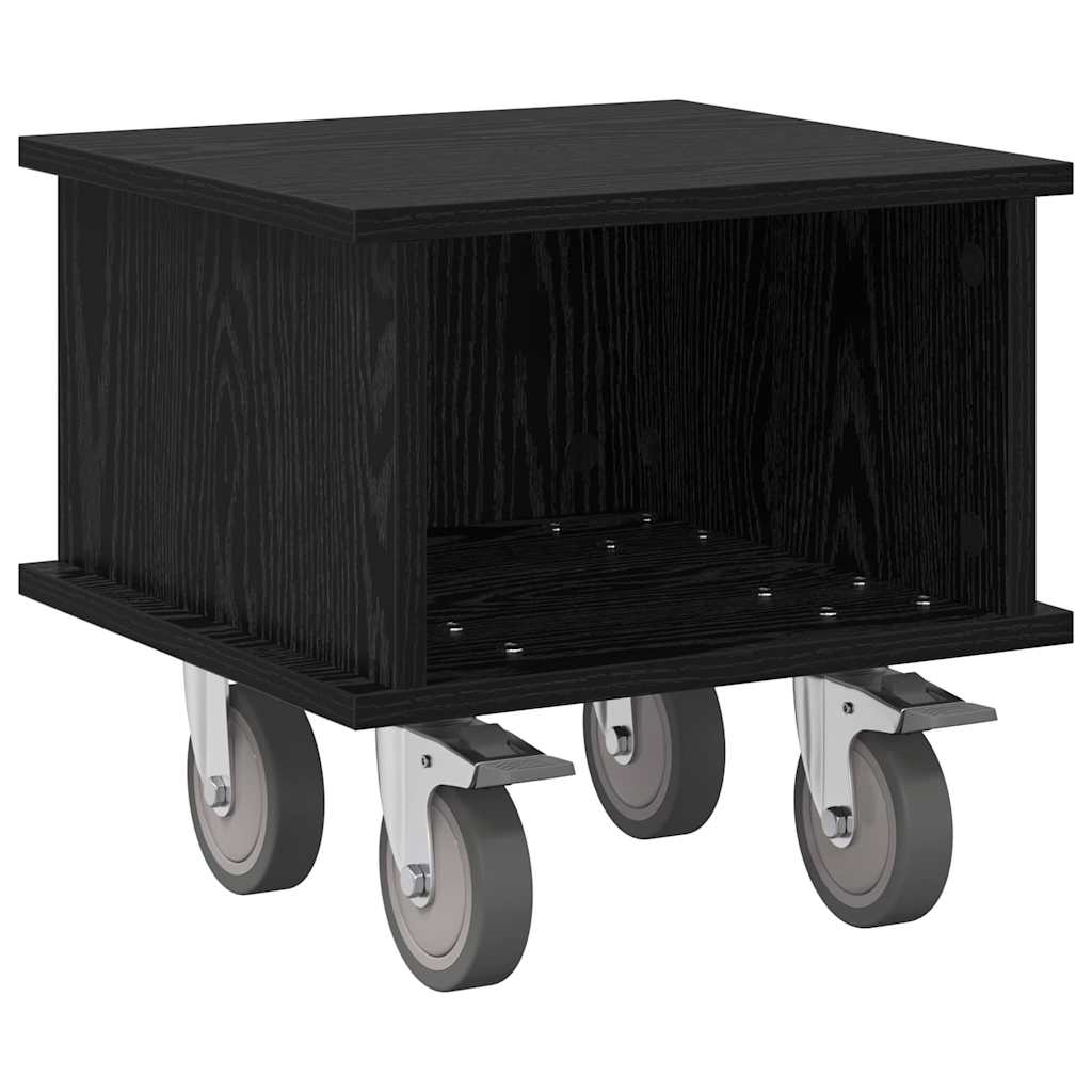 TV-standaard Zwart Eiken 37 x 35 x 35 cm Bewerkt hout is nu te koop bij PeponiXL, paradijselijk wonen!