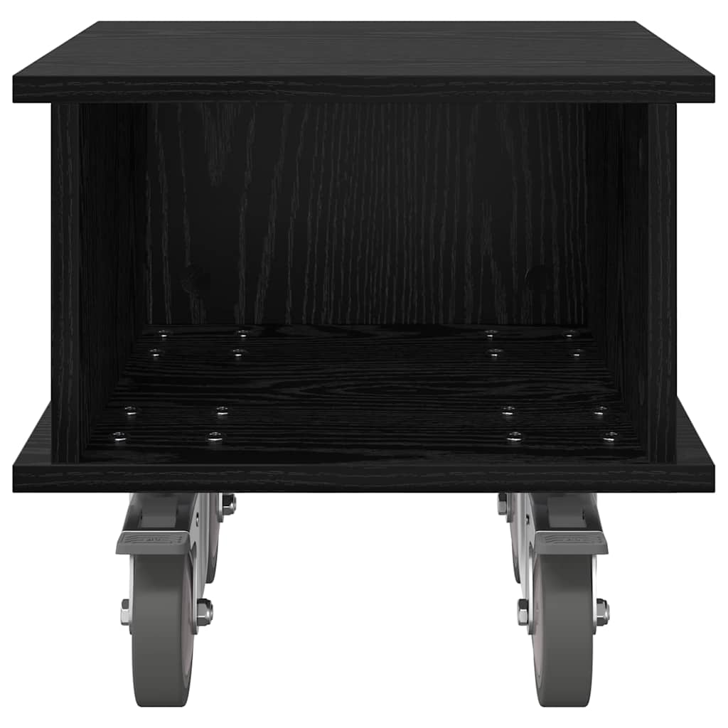 TV-standaard Zwart Eiken 37 x 35 x 35 cm Bewerkt hout is nu te koop bij PeponiXL, paradijselijk wonen!