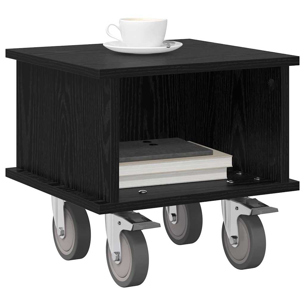 TV-standaard Zwart Eiken 37 x 35 x 35 cm Bewerkt hout is nu te koop bij PeponiXL, paradijselijk wonen!