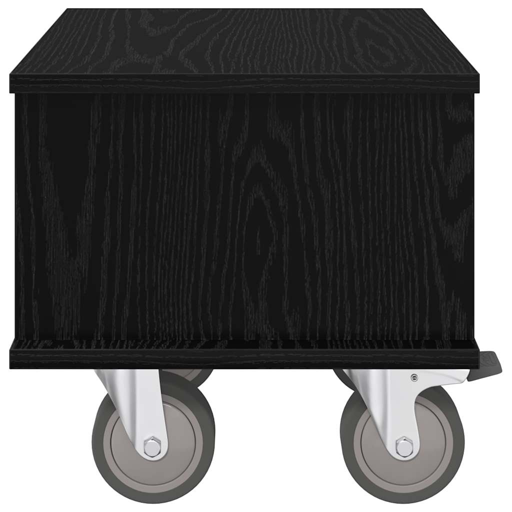 TV-standaard Zwart Eiken 37 x 35 x 35 cm Bewerkt hout is nu te koop bij PeponiXL, paradijselijk wonen!