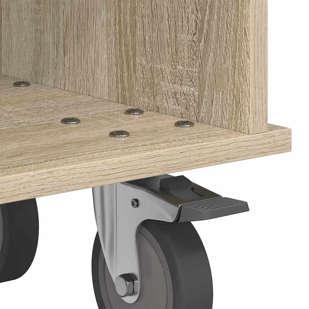TV-standaard Sonoma Eiken 37 x 35 x 35 cm Bewerkt hout is nu te koop bij PeponiXL, paradijselijk wonen!