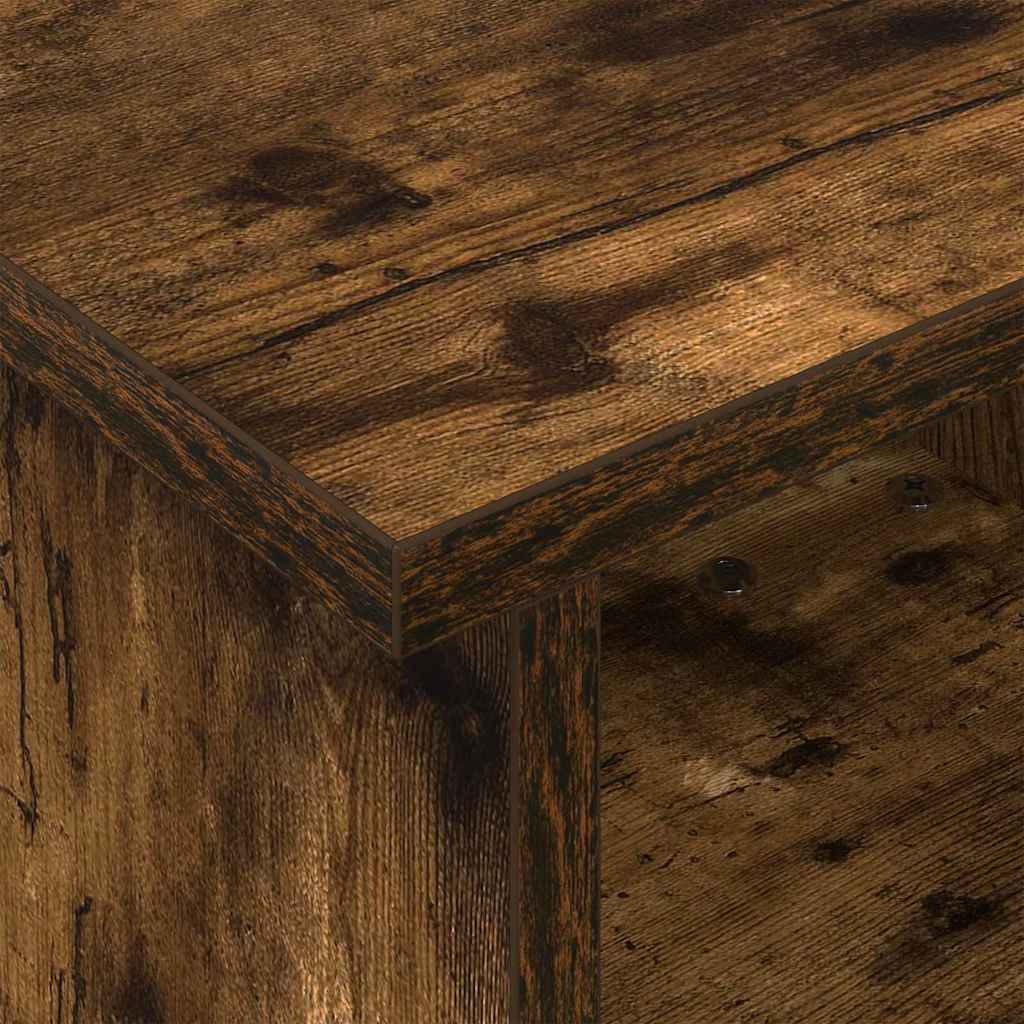 TV-standaard Gerookt eiken 37 x 35 x 35 cm Bewerkt hout is nu te koop bij PeponiXL, paradijselijk wonen!