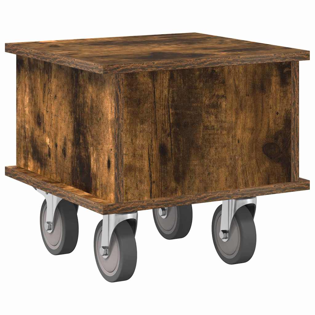 TV-standaard Gerookt eiken 37 x 35 x 35 cm Bewerkt hout is nu te koop bij PeponiXL, paradijselijk wonen!