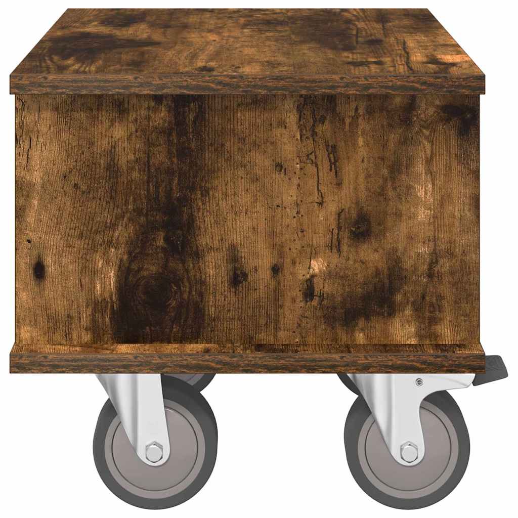 TV-standaard Gerookt eiken 37 x 35 x 35 cm Bewerkt hout is nu te koop bij PeponiXL, paradijselijk wonen!