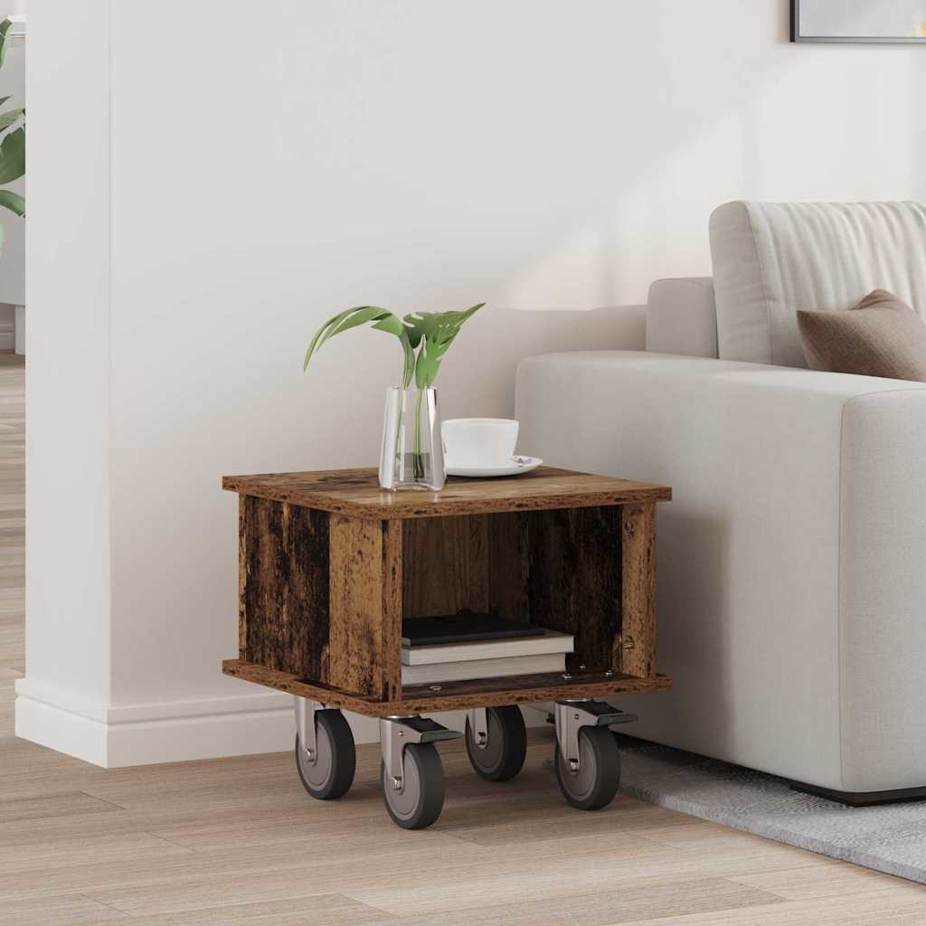 TV-standaard Oudhout 37 x 35 x 35 cm Bewerkt hout is nu te koop bij PeponiXL, paradijselijk wonen!