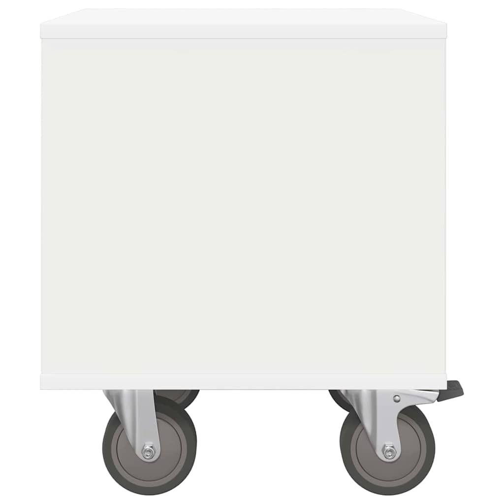 Nachtkastje 2 pcs Wit 40,5 x 40 x 48 cm Bewerkt hout is nu te koop bij PeponiXL, paradijselijk wonen!
