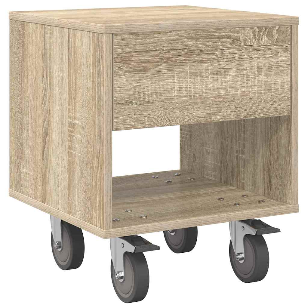 Nachtkastje 2 pcs Sonoma Eiken 40,5 x 40 x 48 cm Bewerkt hout is nu te koop bij PeponiXL, paradijselijk wonen!