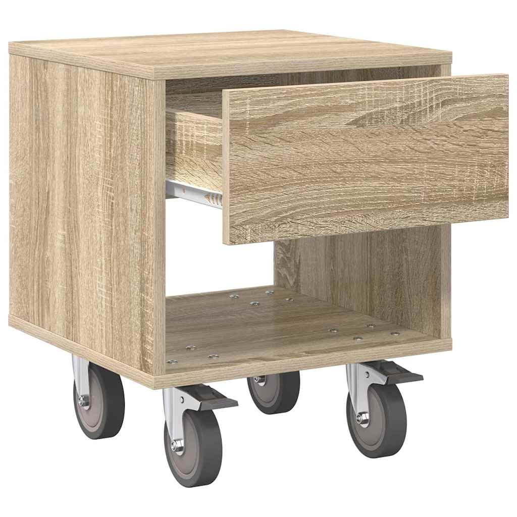 Nachtkastje 2 pcs Sonoma Eiken 40,5 x 40 x 48 cm Bewerkt hout is nu te koop bij PeponiXL, paradijselijk wonen!