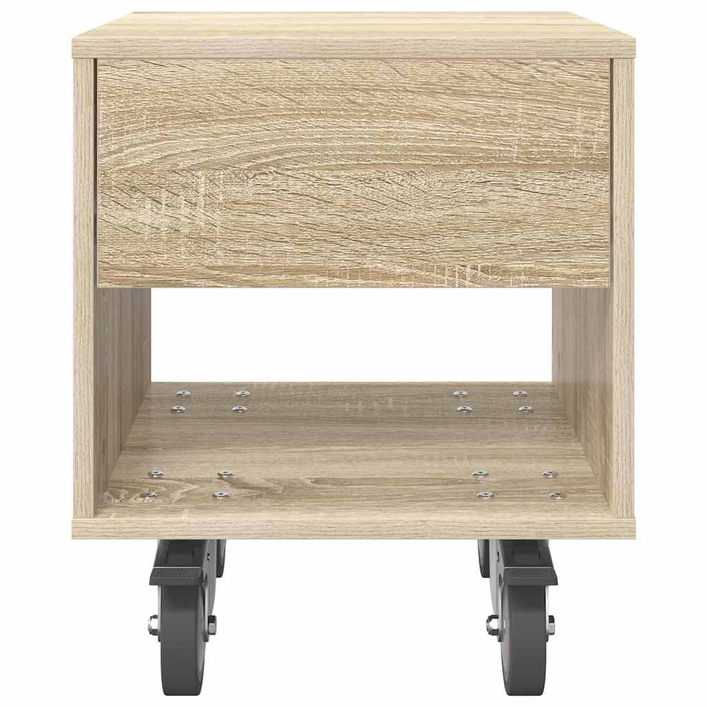Nachtkastje 2 pcs Sonoma Eiken 40,5 x 40 x 48 cm Bewerkt hout is nu te koop bij PeponiXL, paradijselijk wonen!