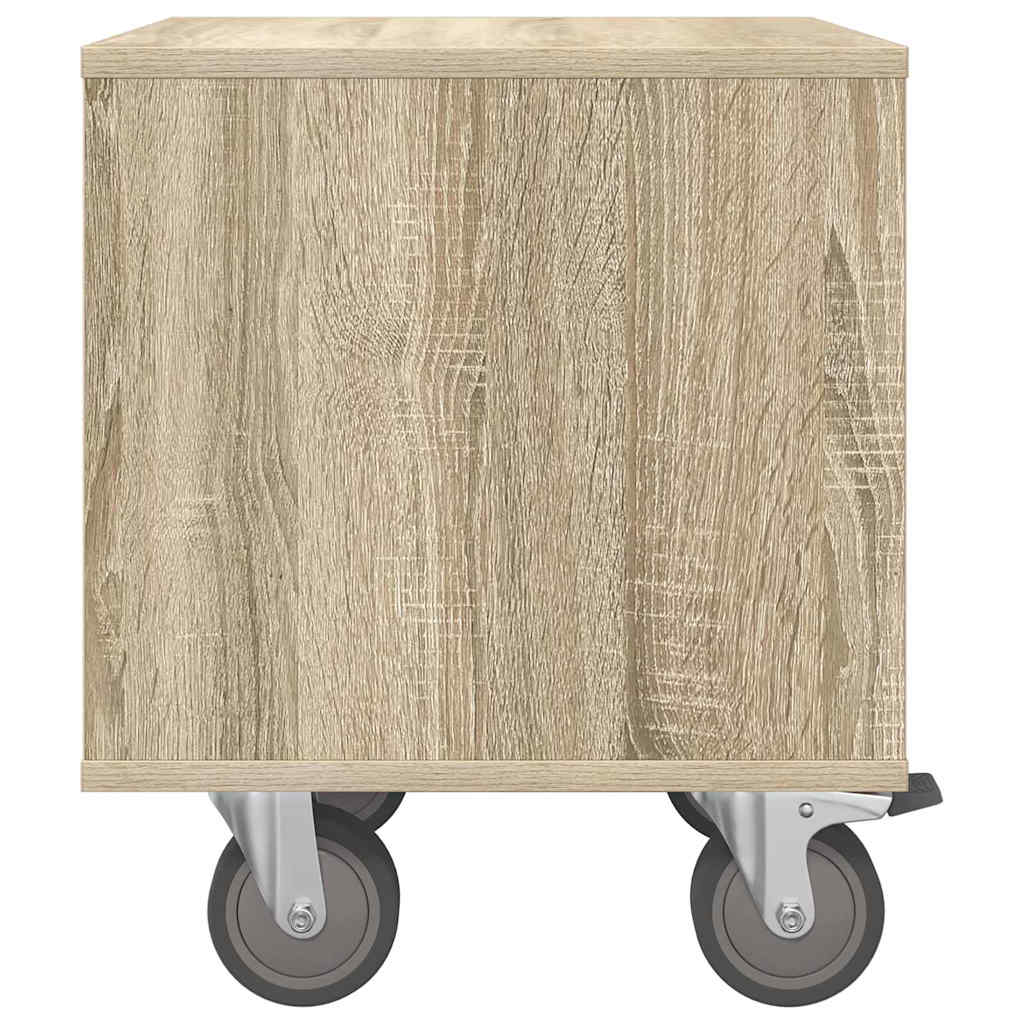 Nachtkastje 2 pcs Sonoma Eiken 40,5 x 40 x 48 cm Bewerkt hout is nu te koop bij PeponiXL, paradijselijk wonen!