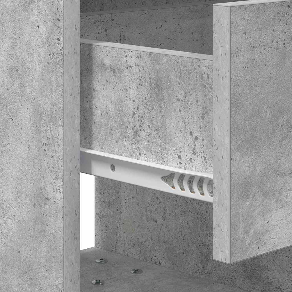 Nachtkastje Beton Grijs 40,5 x 40 x 48 cm Bewerkt hout is nu te koop bij PeponiXL, paradijselijk wonen!