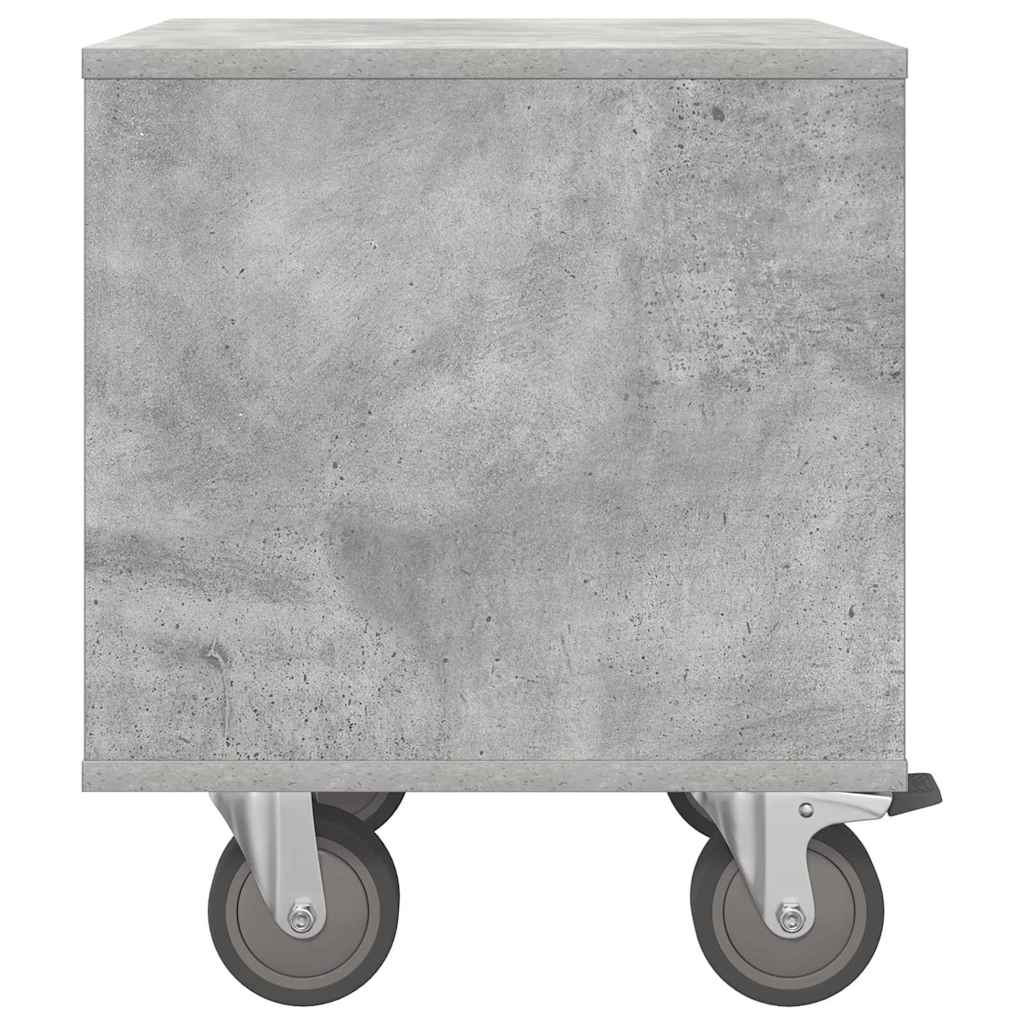 Nachtkastje Beton Grijs 40,5 x 40 x 48 cm Bewerkt hout is nu te koop bij PeponiXL, paradijselijk wonen!