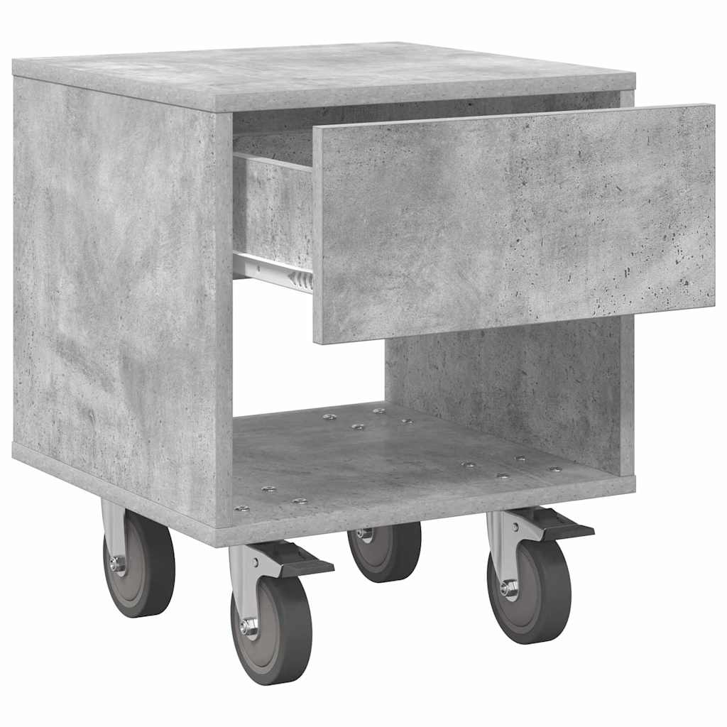 Nachtkastje 2 pcs Beton Grijs 40,5 x 40 x 48 cm Bewerkt hout is nu te koop bij PeponiXL, paradijselijk wonen!