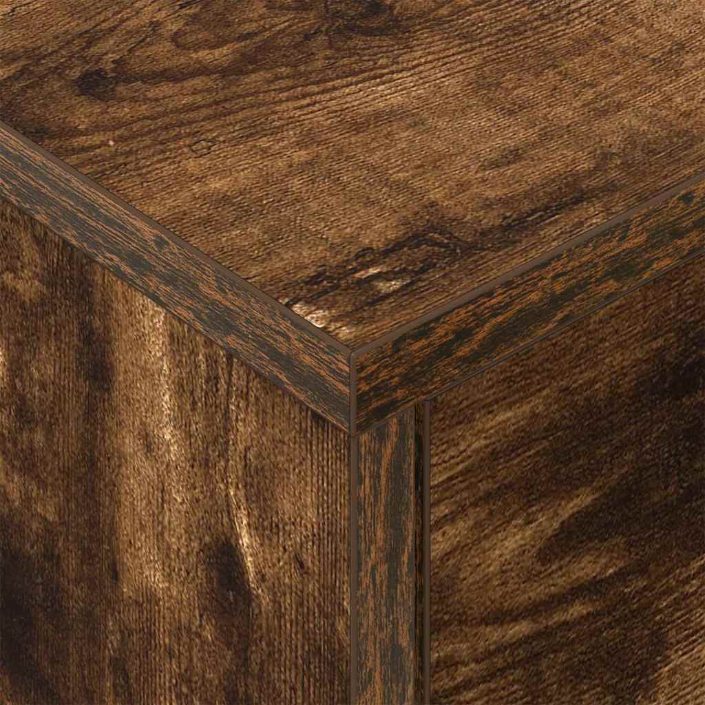 Nachtkastje Gerookt eiken 40,5 x 40 x 48 cm Bewerkt hout is nu te koop bij PeponiXL, paradijselijk wonen!