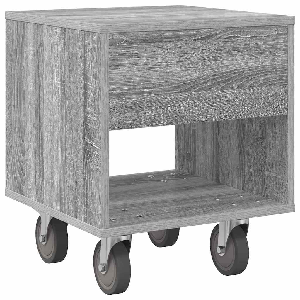 Nachtkastje Grijs Sonoma 40,5 x 40 x 48 cm Bewerkt hout is nu te koop bij PeponiXL, paradijselijk wonen!