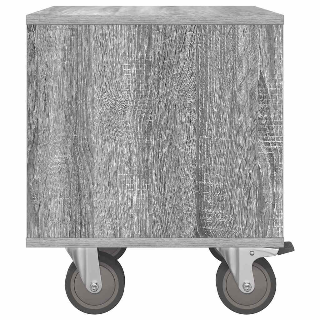 Nachtkastje 2 pcs Grijs Sonoma 40,5 x 40 x 48 cm Bewerkt hout is nu te koop bij PeponiXL, paradijselijk wonen!