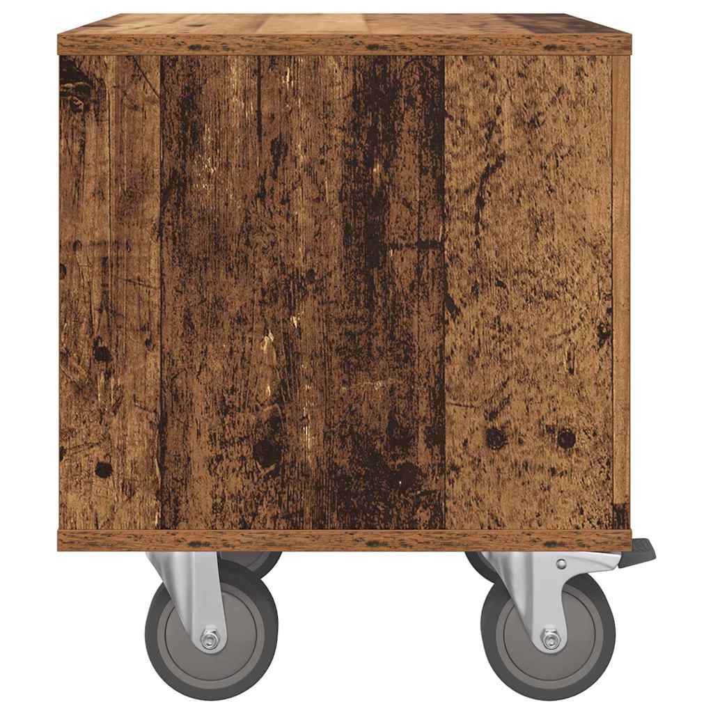 Nachtkastje Oudhout 40,5 x 40 x 48 cm Bewerkt hout is nu te koop bij PeponiXL, paradijselijk wonen!