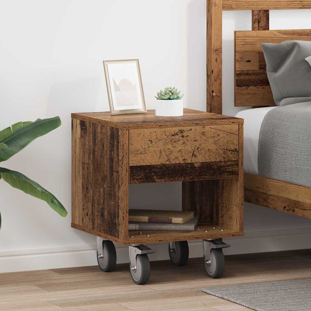 Nachtkastje 2 pcs Oudhout 40,5 x 40 x 48 cm Bewerkt hout is nu te koop bij PeponiXL, paradijselijk wonen!