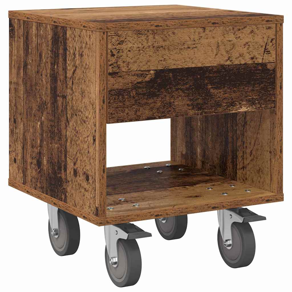 Nachtkastje 2 pcs Oudhout 40,5 x 40 x 48 cm Bewerkt hout is nu te koop bij PeponiXL, paradijselijk wonen!